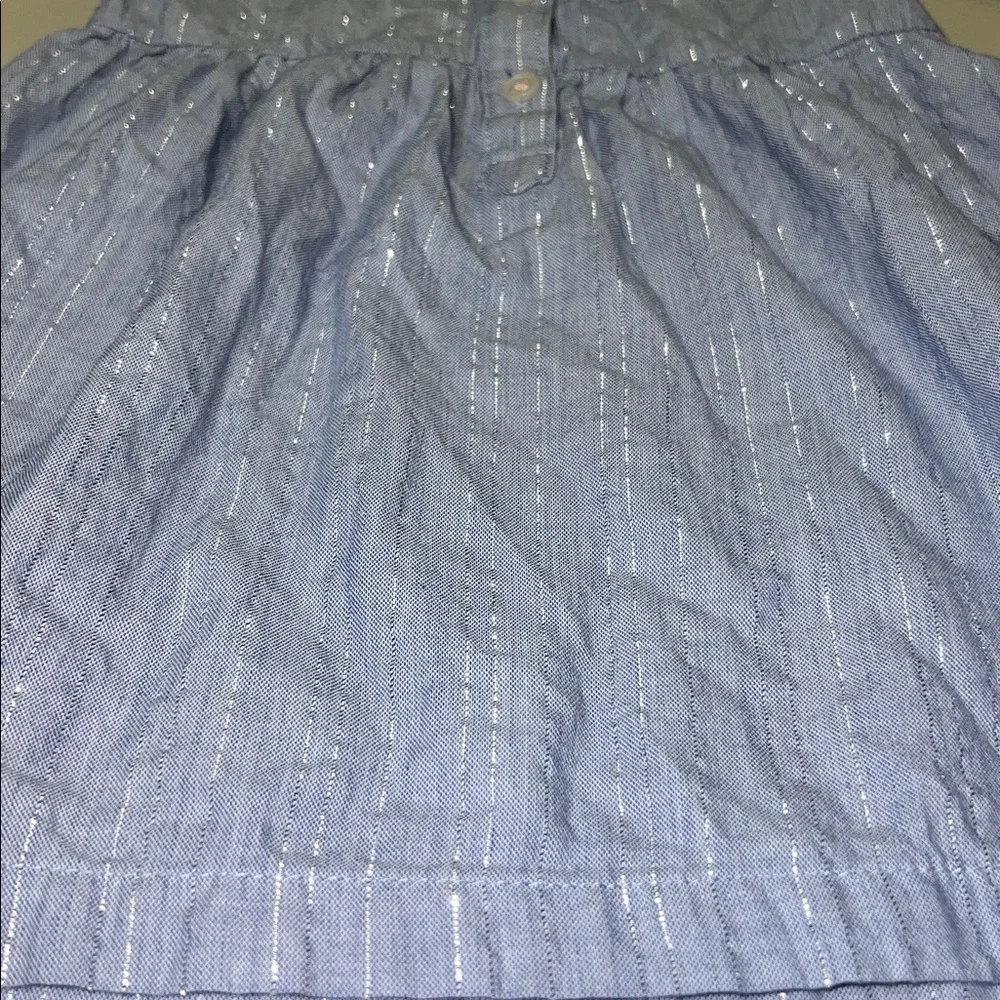 Carter's Light Blue Sparkle Cotton Blend  Dress 18m